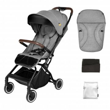 Skiddou - Carucior sport pliabil ultracompact pentru calatorii Espoo+, Evening Shadow, Gri inchis,