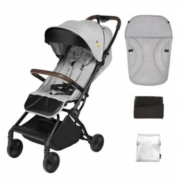 Skiddou - Carucior sport pliabil ultracompact pentru calatorii Espoo+, Normandic Dream, Gri,