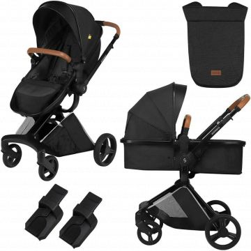 Skiddou - Carucior transformabil 2 in 1 Nasjo, Onyx, Negru, Skiddou - Carucior transformabil 2 in 1 Nasjo, Onyx, Negru,
