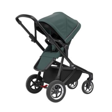 Carucior Thule SLEEK Cadru Negru si Copertina Mallard Green