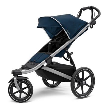 Thule - Carucior sport Urban Glide 2 Single Cu cadru argintiu Majolica, Albastru