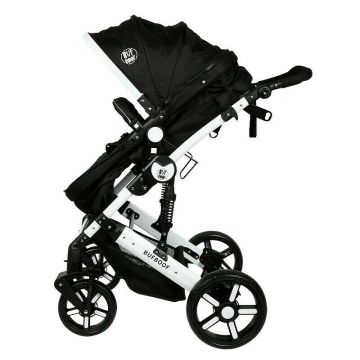 BUF BOOF - Carucior 2 in 1 X2 Cadru din aluminiu Reversibil Negru