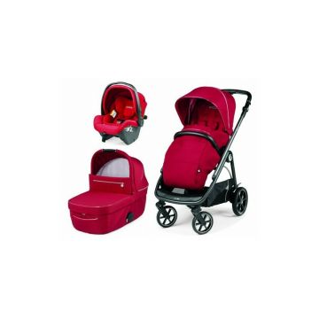 Carucior 3 in 1 Peg Perego Veloce, SLK, 0 - 22 kg, Red Shine, Rosu