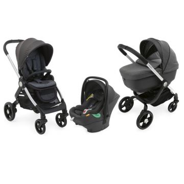 Carucior copii 3 in 1 Chicco Trio Alysia, Anthracite (Gri inchis), 0luni+