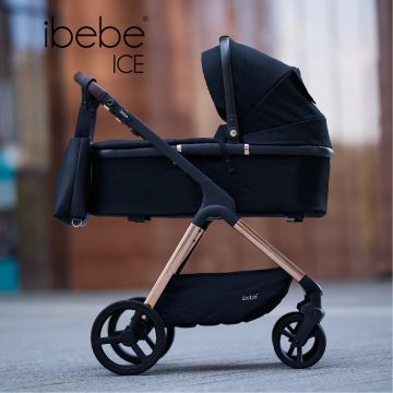 Carucior egonomic pentru bebelusi ibebe Gold ICE 2in1 Black