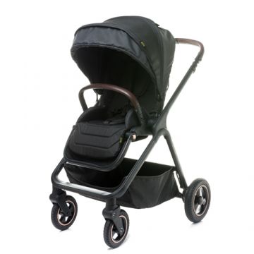 Carucior Reversibil cu Roti de Cauciuc 4Baby Everso Negru