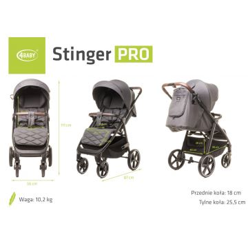 Carucior sport 4Baby Stinger Pro grafit