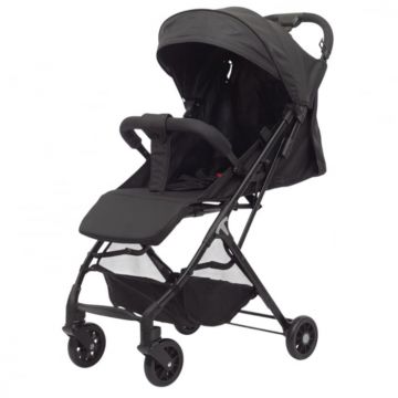 Carucior sport C5, negru, ultra usor, compact, cu sistem One Hand Folding si functie tip troller