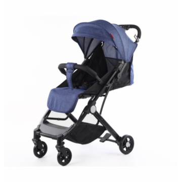 Carucior sport copii, pliere compacta pentru avion, cu sistem troller, C8 albastru