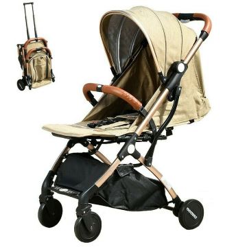 Crocodile - Carucior sport S-16, 0-36 luni, 180 grade inclinare, Brown