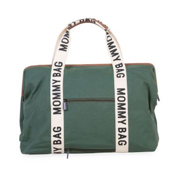 Geanta de infasat Childhome Mommy Bag Signature verde