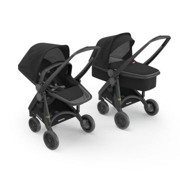 Carucior 2 In 1, Greentom, 100% Ecologic, Black Black