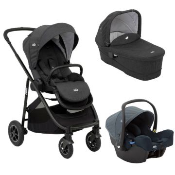 Joie - Carucior pentru copii multifunctional 3 in 1 Versatrax Pavement/i-Snug Lagoon (Carucior Versatrax Pavament+ Landou Ramble Pavement+ Scoica i-Snug Lagoon)