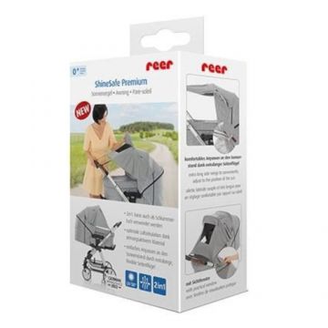 Parasolar Premium Pentru Carucioare Bebelusi Reer Protectie Solara UPF 50+, Gri