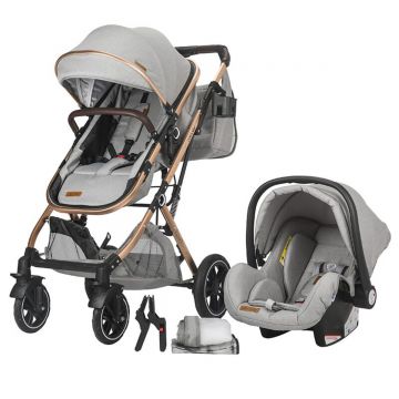 Carucior 3 in 1 ultracompact Coccolle Ravello, Moonlit Grey