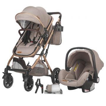 Carucior 3 in 1 ultracompact Coccolle Ravello, Sand Beige