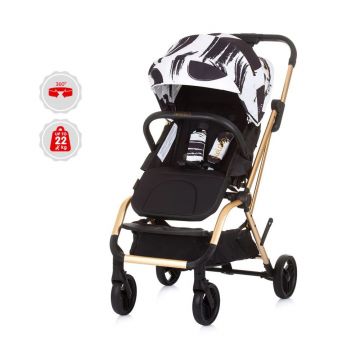Carucior cu sezut rotativ Chipolino Twister 360 Black White