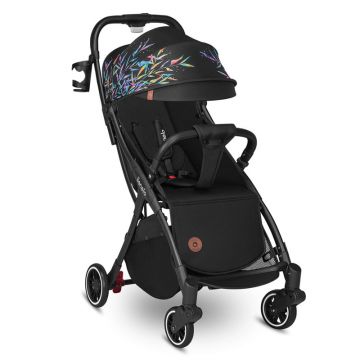 Lionelo - Carucior sport Julie One, Editie limitata Dreamin', De la nastere, Greutate redusa, Cu accesorii, Cadru din aluminiu, 0-22 kg, Conform cu standardele europene de securitate EN1888-1 si EN1888-2, Negru