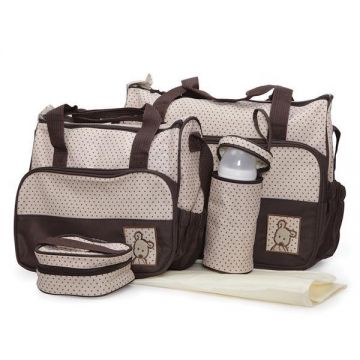 Set genti pentru mamici Mama Bag Stella Brown - Moni