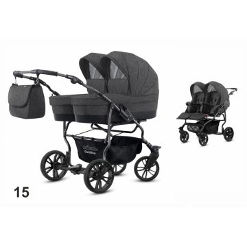 Carucior 2 in 1 pentru gemeni Mikado Goldstar GS-15