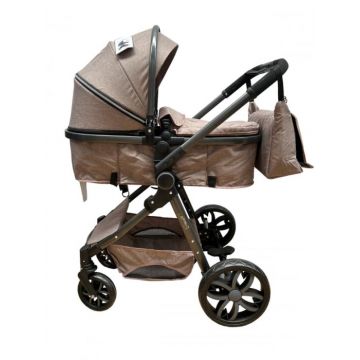 Carucior 2 in 1 pliabil, transformabil landou-sport, T8 Crem