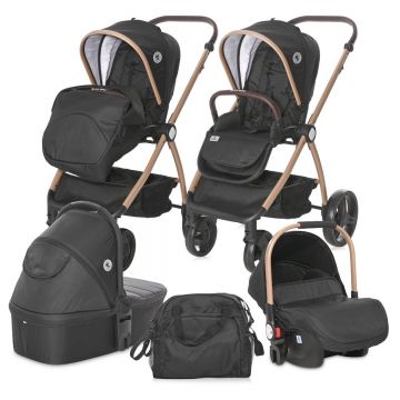 Carucior 3 in 1 Lorelli Infinity, pana la 22 Kg, Black Diamonds