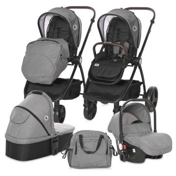 Carucior 3 in 1 Lorelli Infinity, pana la 22 Kg, Glacier Grey