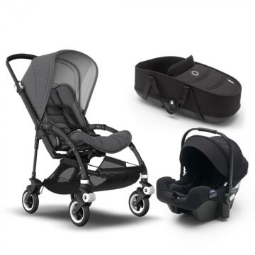 Carucior Bugaboo Bee 6 Grey Melange sistem 3 in 1