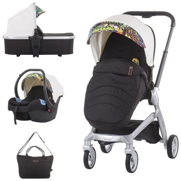 Carucior Chipolino Emotion 3 in 1 white graffiti Carucior Chipolino Emotion 3 in 1 white graffiti