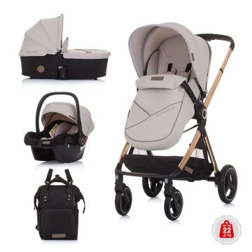 Carucior combinat 3 in 1 Chipolino Elite Sand