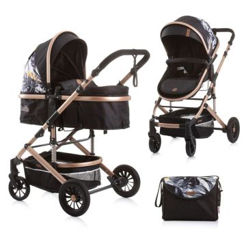 Carucior combinat Chipolino Estelle 2023 Black Leaves