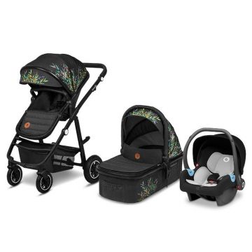 Carucior compact 3 in 1, Cadru Aluminiu, cu landou si salteluta, Scoica auto, Reversibil, Husa de ploaie, Geanta parinti, Negru Carucior compact 3 in 1, Cadru Aluminiu, cu landou si salteluta, Scoica auto, Reversibil, Husa de ploaie, Geanta parinti, Negru