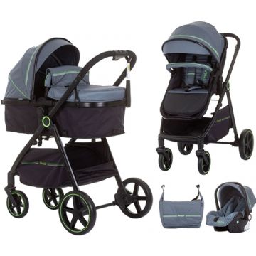 Carucior Misty Chipolino 3 in 1 cu Landou Transformabil in Parte Sport si Scoica Auto Graphite Carucior Misty Chipolino 3 in 1 cu Landou Transformabil in Parte Sport si Scoica Auto Graphite