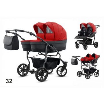Carucior pentru gemeni Mikado TWIN 2023 T-32 2 in 1