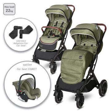 Carucior pentru nou-nascut Storm pana la 22 kg cadru aluminiu Loden Green Carucior pentru nou-nascut Storm pana la 22 kg cadru aluminiu Loden Green