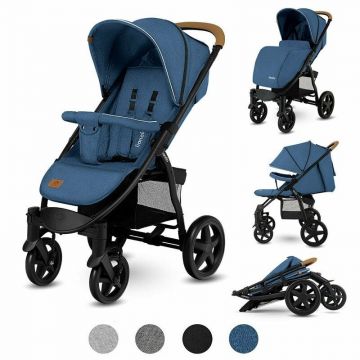 Carucior sport Annet Plus, De la nastere, Cu accesorii, 0 - 22 Kg, Albastru Denim Carucior sport Annet Plus, De la nastere, Cu accesorii, 0 - 22 Kg, Albastru Denim