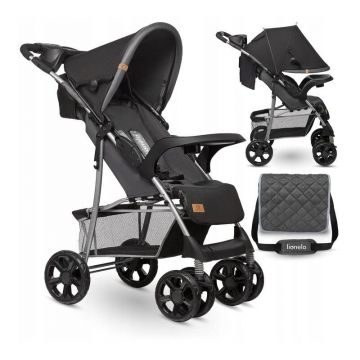 Carucior sport Emma Plus, Cu tavita, 2 Suporturi pentru pahar, Geanta accesorii, Stone Carucior sport Emma Plus, Cu tavita, 2 Suporturi pentru pahar, Geanta accesorii, Stone