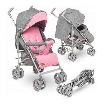Carucior sport Irma, Cu husa de picioare, Cu Roz Carucior sport Irma, Cu husa de picioare, Cu Roz