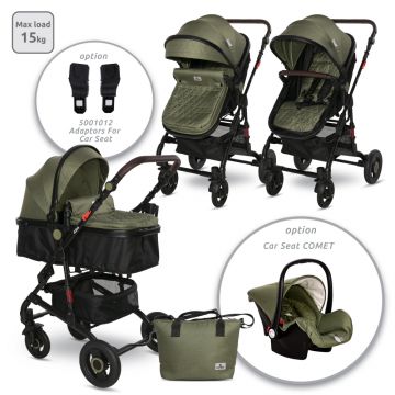 Carucior transformabil 2 in 1 Alba Premium Loden Green