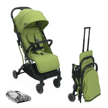 Carucior sport, Chicco tip troler, Trolley Me, Pliere cu o singura mana, Cu protectie de ploaie, Greutate redusa: 7 kg, Sustine 15 kg, 0 luni+, Lime