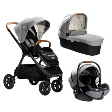 Joie - Carucior pentru copii multifunctional 3 in 1 Finiti Signature Carbon (Carucior Finiti Carbon+ Landou Ramble XL Carbon+ Scoica i-Level Recline Carbone)