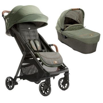 Joie - Carucior pentru copii ultracompact 2 in 1 Parcel, nastere - 22 kg, Signature Pine (Carucior Parcel Pine + Landou Ramble XL Pine)