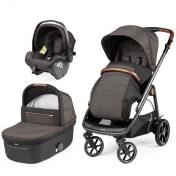 Carucior 3 in 1 Peg Perego Veloce, SLK, 0 - 22 kg, 500, Negru Gri
