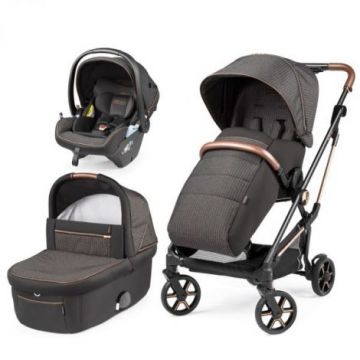 Carucior 3 in 1 Peg Perego Vivace, Lounge, 0 - 22 kg, 500, Negru/Gri