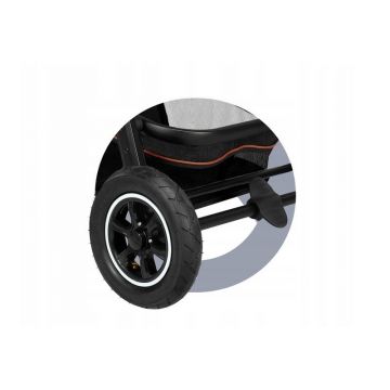 Carucior Amber 3 in 1 Lionelo Cadru aluminiu, Cu landou intarit si salteluta moale, Cu scoica auto testata ADAC, Reversibil, Cu accesorii, Geanta parinti, Sarcina maxima 22 kg, Standard de siguranta EN1888-1 EN1466 ECE R129, negru onyx