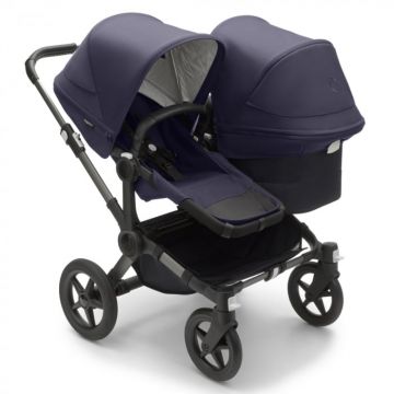 Carucior dublu Bugaboo Donkey 5 Duo Classic Graphite Dark Navy