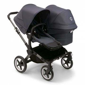 Carucior dublu Bugaboo Donkey 5 Duo Graphite Stormy Blue