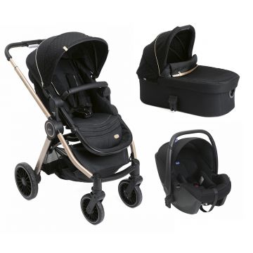 Carucior copii 3 in 1 Chicco Trio Best Friend Pro Special Edition cu scaun auto Kory Isize, Black Relux (Negru), 0luni+