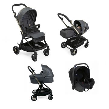 Carucior copii 4 in 1 Chicco One4Ever Special Edition, City Map Re_Lux, Kory Essential, de la nastere la 22Kg