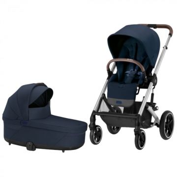 Carucior Cybex Balios S Lux 2 in 1 Silver Ocean Blue